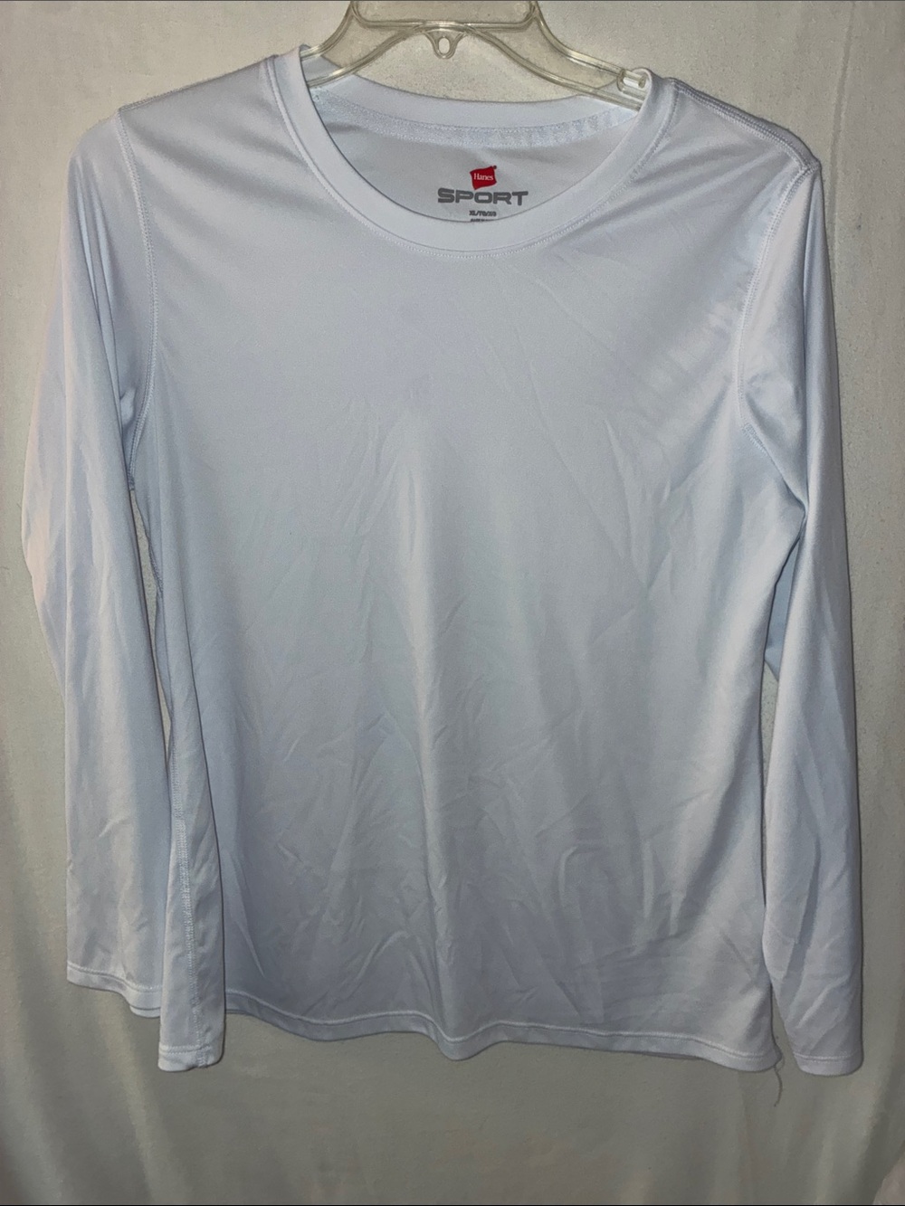 Hanes SPORT Long Sleeve Performance Tee - White